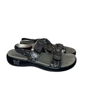 Alegria Julie Steel Rosette Open Toe Sandals